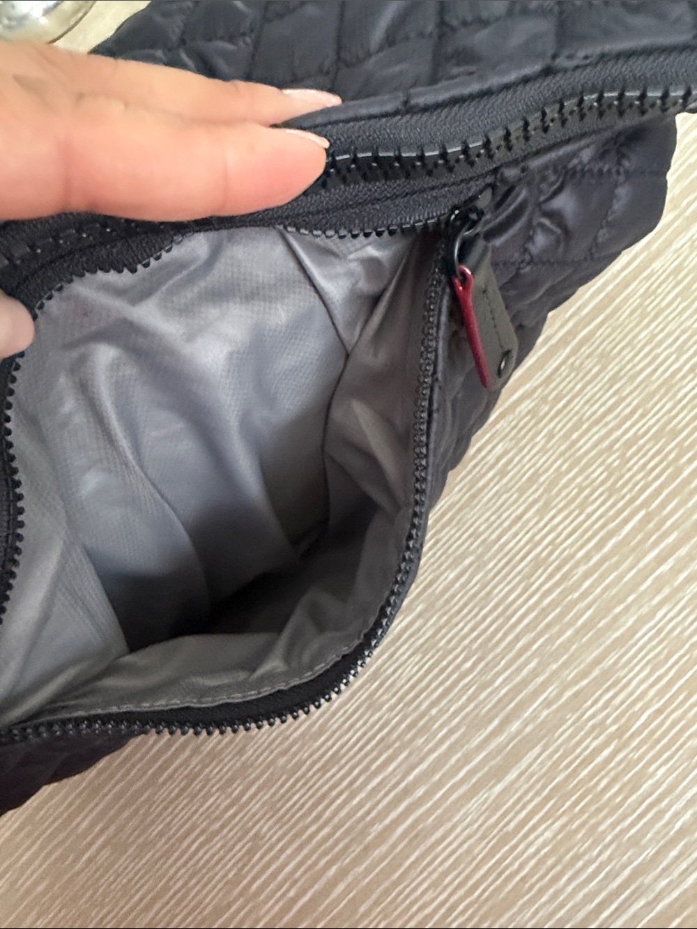 MZ WALLACE Large Metro Shoulder Quilted Black Shoulder Hobo Quilted Bag 232 - Picture 12 of 17